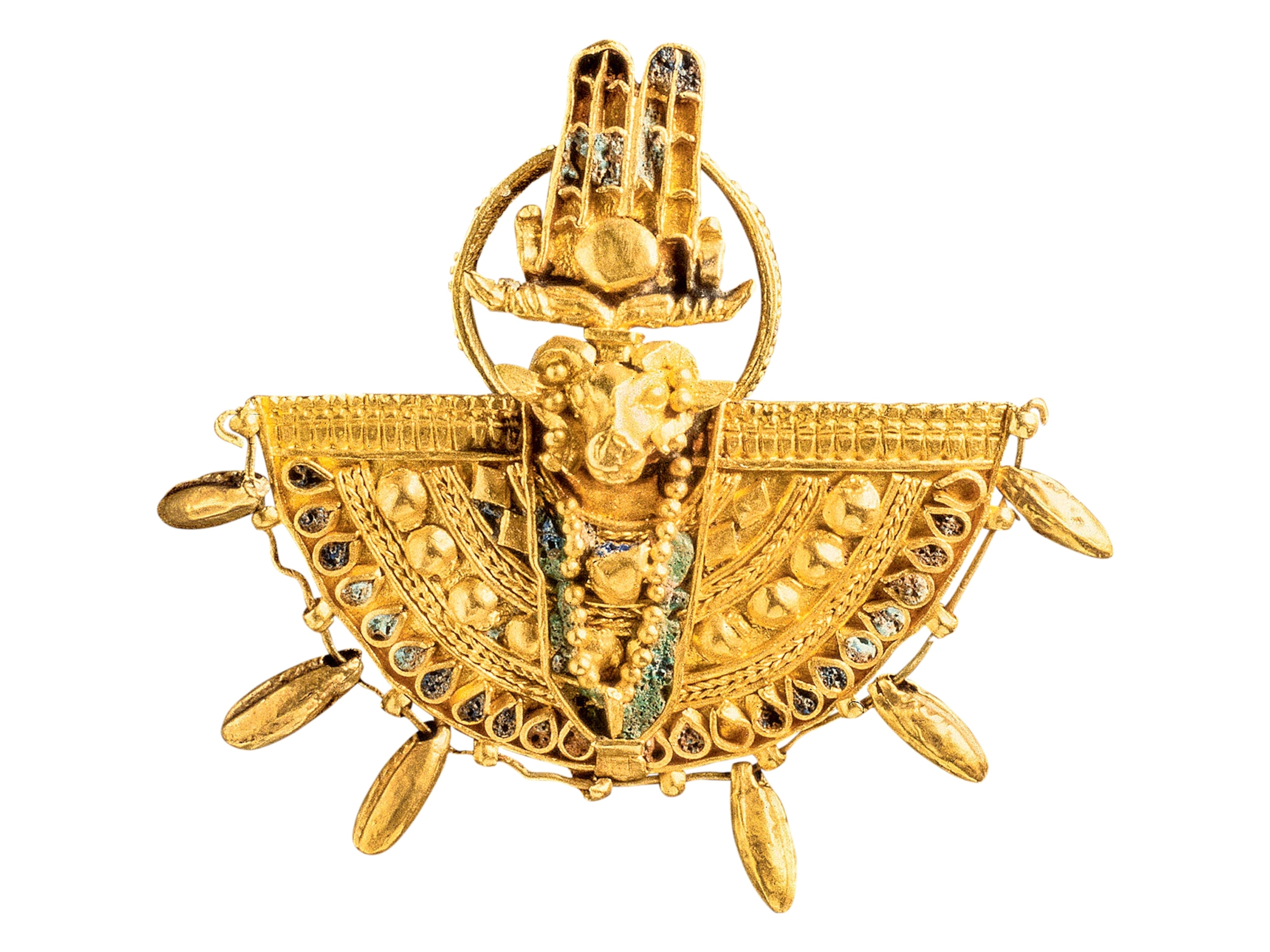 a ring made of glass paste and gold from Meroë